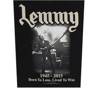 Motorhead Patch Lemmy Lived To Win 29 x 36 cm Noir G
