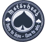 Motorhead - Rond - Ecusson à repasser "Born To Love, Live To Win" - Polyester RO7164 (Taille unique) (Noir/Blanc)