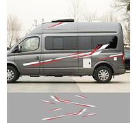 Motorhome Stripes Autocollants en Vinyle, pour Camping-Car Horsebox Caravan RV Auto Tuning Accessoires Graphiques Décoration de Voiture Décalcomanies
