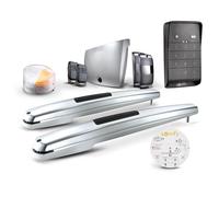 Motorisation de portail battant à vérin Exavia Star - Pour vantaux hauteur max 2 m et largeur 2.5 m - Avec 1 clavier à code 2 RTS, 2 télécommandes Keypop, et 1 feu clignotant