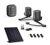 Avidsen Orane 510 Solaire, Motorisation Portail Battant à Bras Articulés, Kit Automatisme Complet 100% Solaire, 5m et 500kg, sans Fil, 4 Télécommandes, Clavier à Code, Photocellules, Gris