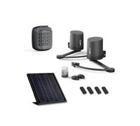 Avidsen Orane 510 Solaire, Motorisation Portail Battant à Bras Articulés, Kit Automatisme Complet 100% Solaire, 5m et 500kg, sans Fil, 4 Télécommandes, Clavier à Code, Photocellules, Gris
