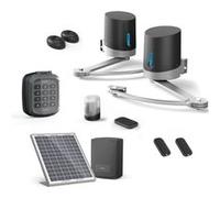 AVIDSEN Orane SE - Pack Motorisation Solaire pour Portail Battant à Bras Articulés - Kit Complet 24V (250kg/2,5m par battant) - Inclus : Panneau Solaire, 3 Télécommandes, Digicode sans Fil