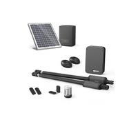 Avidsen Styrka 310 Solaire, Motorisation Portail Battant Télescopique, Kit Automatisme Solaire Complet, 5m et 300kg, Sans Fil, 4 Télécommandes, Économie d'Énergie, Installation DIY, Gris
