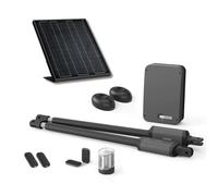 Avidsen Styrka 310 Solaire, Motorisation Portail Battant Télescopique, Kit Automatisme Solaire Complet, 5m et 300kg, Sans Fil, 4 Télécommandes, Économie d'Énergie, Installation DIY, Gris