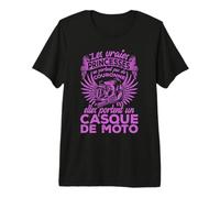 Motoriste Les Vraies Princesses Portent Un Casque De Moto T-Shirt Haut de Gamme