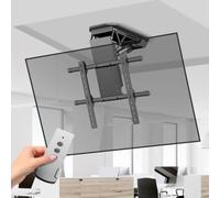 Motorized Ceiling TV Bracket, with Remote Control and Switch Control, Suitable for 50 to 90 inch TVs Lift, Electric Bracket