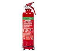 MOTORKIT Extincteur à Poudre sèche ABC de 1 kg pour Voitures et véhicules | Homologué CE et EN3. Efficacité 8A 34B C, manomètre inclus