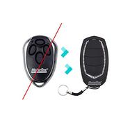 Motorline Falk Télécommande de garage 4 boutons ou canaux Fréquence 433 MHz Portée 100 mètres en champ ouvert Noir et argenté