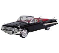 Motormax - Chevrolet Impala Cabriolet 1960 - Miniature Voiture - Rouge - Plastique - Sculpture - 30x12x12 cm