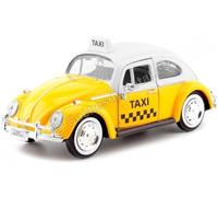 Motormax Volkswagen Coccinelle Noire / Blanche Police 1966 1/24