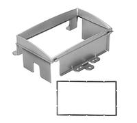 MotorMinds Cadre de panneau de Navigation pour lecteur Audio DVD Fascia Radio stéréo 2Din adapté pour i20 2008 + mise à niveau du panneau de tableau de bord ABS argenté élé