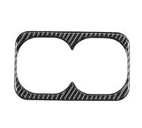 MotorMinds Garniture de porte-gobelet arrière en Fiber de carbone, couvercle de protection, décor élégant pour Lancer 2008 2016, intérieur amélioré, accessoire de voitur