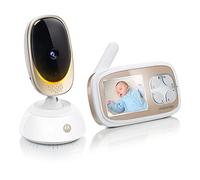 Motorola Baby Comfort 45 Connect Babyphone Vidéo avec Fonction de Rotation/Zoom/Wi-Fi/Ecran Couleur 2,8" Vision Nocturne Audio Bidirectionnelle/Capteur de Température Blanc