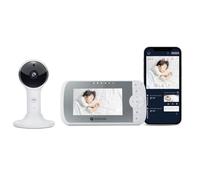 Motorola Babyphone Caméra VM65X Connect - Camera Bébé avec Support de Berceau Flexible - Baby Phone avec Vision Nocturne, Communication Bidirectionnelle et Contrôle via Application - Portée de 300M