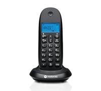 Motorola Téléphone sans fil DECT C1001CB+ – Blocage d'appel, ID appel, Mains libres, 50 numéros, Noir