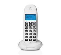 Motorola Téléphone sans fil DECT C1001CBW+ – Blocage d'appel, ID appelant, Mains‑libres – Blanc