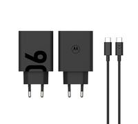 Motorola Chargers - Chargeur Rapide/Adaptateur Secteur Turbopower 90 W USB-PD avec câble USB-C vers USB-C Ultra-Profond de 1 m et 6,5 A.