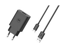 Motorola Chargers - Chargeur Rapide USB-PD Turbopower 33W avec câble USB-A vers C de 1 M. Important Logo « M », Produit Authentique.