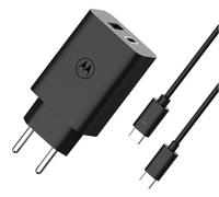 Chargeur secteur Motorola SJMC502 noir avec ports USB-A et USB-C - Charge rapide de 50 W