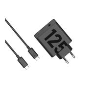 Chargeur secteur Motorola SJMC1252 noir avec ports USB-C, chargeur avec charge rapide de 125 W, comprend un câble USB-C vers USB-C