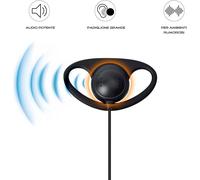 Motorola D Shape Wrap Earphone PTT Microphone 2 Pinfor Walkie TalkieCompatible with Motorola XT400 XT420 XT460 XT600d XT660d XT665dSecurity Monitoring TV Shooting