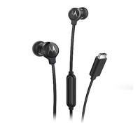 Motorola Earbuds 3C-S Écouteurs filaires avec microphone - Écouteurs intra-auriculaires filaires, écouteurs confortables et légers en silicone, câble plat anti-nœuds, cordon USB-C, son de basses