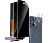 Motorola Edge 50 Fusion ¿ Pack 2 Films Hydrogel Anti-Regard + 2 Verres Trempés Pour Objectif Caméra, Protection Vie Privée, Anti-Rayures, Oléophobe, Pose Facile (Déverrouillage Empreinte Non Pris En C