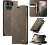 Motorola Edge 60 Fusion/Edge 60 Premium Pu Leather Case Card Slots Wallet Pouch With Stand Function Flip Case Cover For Motorola Edge 60 Fusion/Edge 60 \ Coffee