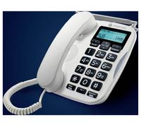 Motorola Voice - Téléphone de Bureau FW500 avec SIM et Ligne Fixe - Sauvegarde d'urgence 4G LTE, jusqu'à 8 Heures d'autonomie, téléphone d'urgence en Cas de Panne de Courant, Grandes Touches