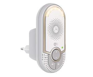 Motorola MBP 162 Connect - Babyphone audio Wi-Fi avec veilleuse, fonction talkie walkie, alertes du niveau sonore sur votre smartphone/tablette, couleur blanc