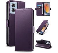 Motorola Moto Edge 50 Fusion Wallet Case - [Rfid Protection] Luxury Magnetic Pu Leather Case With Kickstand Shockproof Flip Cover For Motorola Moto Edge 50 Fusion Purple