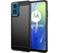 Motorola Moto G04S / G04 4G coque style carbone noir