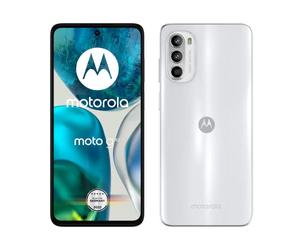 Motorola Moto G52 Smartphone (écran HD+ 6,5", appareil photo 50 MP, 4/128 Go, 5000 mAh, Android 12) Porcelaine blanche avec coque de protection + adaptateur voiture [Exclusivité Amazon]
