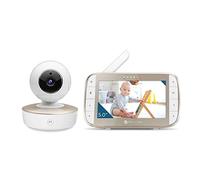 Motorola Nursery Monitor VM50G 5'', Visión Nocturna, Medidor de Temperatura, Cámara, Batería de 2000 mAh, Panorámica, inclinación y Zoom Digital remotos