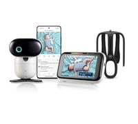 Motorola Nursery PIP1710 Connect - Écoute-bébé Wi-Fi avec caméra HD motorisée et écran tactile de 5" | Détection et traduction de pleurs, application Motorola bébé, vision nocturne, montage pour