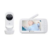 Motorola Nursery VM35 Visiophone Bébé - Ecoute-Bébé Vidéo - VM 35 - Unité Parentale 5 Pouces - Infrarouge - Zoom Numérique - Fonction Talk-back -Blanc