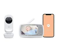 Motorola Nursery VM44 Connect - Babyphone Wi-Fi avec caméra - Moniteur Bébé avec Écran vidéo HD de 4,3" - Application Motorola Nursery - Vision Nocturne, Berceuses, Microphone, Température Ambiante