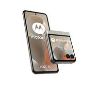 Motorola Razr 60 8, 256 Go, Smartphone debloqué, Interne : 6.9“ / Externe : 3.6“, Appareil Photo 50 MP avec IA, Batterie 4500 mAh, Lightest Sky (Blanc), Coque de Protection et câble USB C Inclus