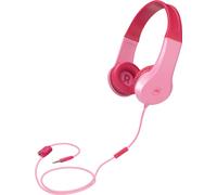 Motorola Sound JR200 Casque pour enfants avec câble - Limitation du volume à 85 dB et répartiteur audio - Sans BPA - dès 3 ans - Rose