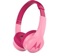 Motorola Squads 300 - Casque Bluetooth Pour Enfants - 24 Heures - Volume Limité À 85Db,Flexible Et Durable,Protection Auditive Et Fonction De Partage,Coussin Anti-Allergie (Sans Bpa) - Rose