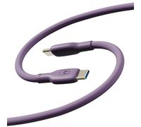 Motorola TurboPower Câble USB-C vers C en silicone 5 A violet - 100 W, coudes 40 K, flexible pour Type C, Moto G Power, Play, Stylus, 5G 2024/2023/2022/2021, Edge +2023/2022/2021, Razr+2023/5G