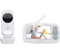 Motorola Nursery VM34 - Babyphone avec Caméra - écran Couleur 4,3 Pouces - Vision Nocturne Infrarouge - Berceuses, Blanc