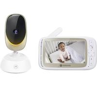Motorola Babyphone Vidéo Baby Comfort 85 Connect – Écran 5,0" Wi‑Fi, Audio bidirectionnel, Blanc