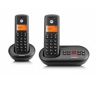 Motorola Voice - E212 2 téléphones numériques sans Fil avec répondeur, répondeur d'enregistrement jusqu'à 12 Minutes, Interception d'appels, Touche Ne Pas déranger, Noir