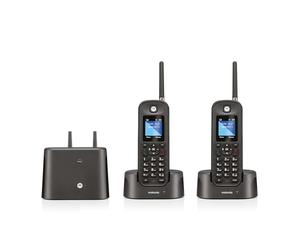 Motorola Voice O202 Pack de téléphones sans fil professionnels longue portée jusqu'à 1 km, IP67 résistant à l'eau et à la poussière, usage industriel, mains libres, charge inductive