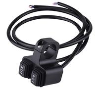 Motorrad Lenkerschalter 3 Way 3 Gear Motorrad Lenkerschalter Wasserdicht CNC Aluminiumlegierung Motorrad Lenkerhalterung Scheinwerfer Scheinwerfer 3 Way ON/OFF DUAL Switch