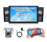 Motorsi 2+64G Autoradio pour Fiat Punto 2005-2009, pour Fiat Linea 2007-2011 avec Carplay Android Auto Radio 7 Pouces avec écran avec WiFi, GPS, FM/RDS + Caméra de Recul