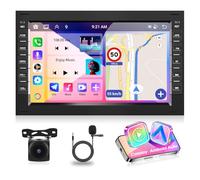 Motorsi Android 6+128G pour VW T5 Passat B5 Golf 4 Polo Skoda Galaxy Seat Peugeot 9 Pouces Autoradio Carplay Android Auto Radio Bluetooth 5.0 GPS WiFi FM/RDS Caméra De Recul, Prise en Charge Dab
