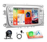 Motorsi Autoradio Android 4+64 Go pour Ford Focus 2, Galaxy 2, Mondeo 9, C-Max, S-Max, 2 Din, écran 7 Pouces, Bluetooth 5.0, iOS CarPlay, Android Auto, 32EQ, GPS, WiFi, Dab